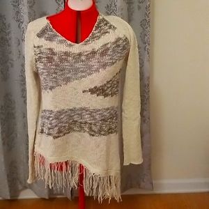 Asymmetrical Fringe Sweater